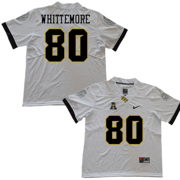 Men #80 Trent Whittemore UCF Knights College Football Jerseys Stitched Sale-White